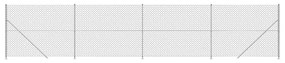Συρματόπλεγμα Περίφραξης Ασημί 1,6 x 10 μ. με Βάσεις Φλάντζα - Ασήμι