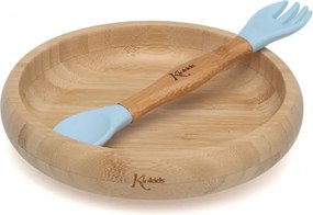 Παιδικό Σετ Φαγητού 2τμχ Kiokids Bamboo Σιέλ 3506