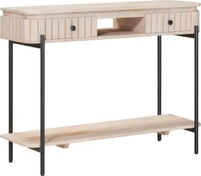 vidaXL Χειροποίητο Τραπέζι Πλευρικό Λευκό 100 x 30 x 76 εκ.