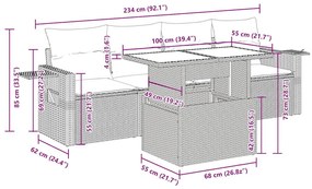 ΣΕΤ ΚΑΝΑΠΕ ΚΗΠΟΥ 5 ΤΕΜΑΧΙΩΝ ΜΑΥΡΟ ΣΥΝΘΕΤΙΚΟ ΡΑΤΑΝ ΜΕ ΜΑΞΙΛΑΡΙΑ 3326396