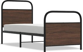 vidaXL Πλαίσιο Κρεβατιού Χωρ. Στρώμα Καφέ Δρυς 80x200εκ Επεξ. Ξύλο