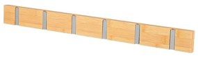 ESTIA ΚΡΕΜΑΣΤΡΑ ΤΟΙΧΟΥ ΞΥΛΙΝΗ 60x5.5x1.8cm 6 ΘΕΣΕΩΝ ΜΕ ΑΝΑΔΙΠΛΟΥΜΕΝΟΥΣ ΓΑΝΤΖΟΥΣ