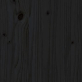 vidaXL Πάγκος Εργασίας Μαύρος 140x50x80 εκ. από Μασίφ Ξύλο Πεύκου