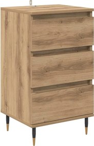 vidaXL Πλαϊνό γραφείο artisan δρυς 35 x 40 x 70 εκ. Επεξεργασμένο ξύλο