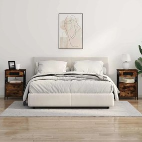 vidaXL Κομοδίνο Καπνιστή δρυς 40 x 31 x 60 εκ. Επεξεργασμένο ξύλο