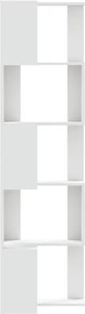 vidaXL Βιβλιοθήκη Γωνιακή 5 Επ. Λευκή 50x50x179εκ Επεξ. Ξύλο