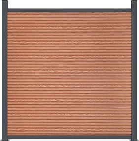 vidaXL Πάνελ Περίφραξης Καφέ 180 x 186 εκ. από WPC
