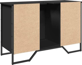 vidaXL Ντουλάπι Νιπτήρα Μπάνιου Μαύρο 91x35x60 εκ. Επεξεργασμένο Ξύλο