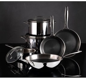 Wok 28x8cm  ΑΝΟΞEIΔΩΤΟ HI-TECH-3 BGMP-1634 - BERGNER