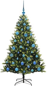 vidaXL Τεχνητό Χριστουγεννιάτικο Δέντρο με Συρταρωτές Βαθμίδες 150 LED