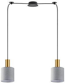 Φωτιστικό Οροφής Δίφωτο Homelighting 77-8606 Gold/Grey