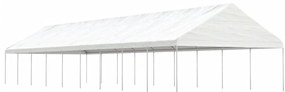 vidaXL Κιόσκι με Τέντα Λευκό 20,07 x 5,88 x 3,75 μ. από Πολυαιθυλένιο
