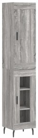 vidaXL Μπουφές Sonoma Γκρι 34,5 x 34 x 180 εκ. από Επεξεργασμένο Ξύλο