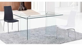 Τραπέζι γυαλί Glasser Clear EM727 150x90x75cm