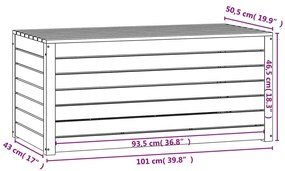 ΜΠΑΟΥΛΟ ΚΗΠΟΥ ΛΕΥΚΟ 101 X 50,5 X 46,5 ΕΚ ΑΠΟ ΜΑΣΙΦ ΞΥΛΟ ΠΕΥΚΟΥ 823949