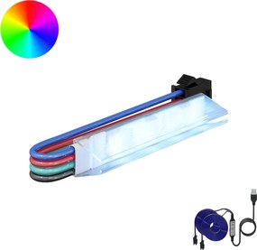 vidaXL Λωρίδα LED 12 pcs Μαύρο και Πολύχρωμο 1745 χιλιοστά