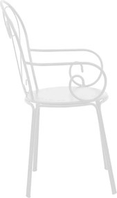 Τραπεζαρία Watson-Monasty pakoworld σετ 3τεμ μέταλλο σε λευκή απόχρωση