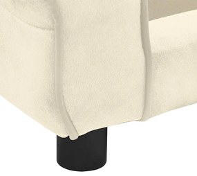 vidaXL Καναπές - Κρεβάτι Σκύλου Κρεμ 72 x 45 x 30 εκ. Βελουτέ