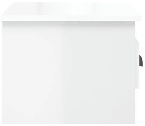 Κομοδίνο Επιτοίχιο Γυαλιστερό Λευκό 41,5 x 36 x 28 εκ. - Λευκό