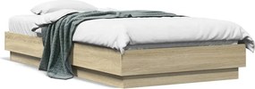 vidaXL Πλαίσιο Κρεβ. Χωρ. Στρώμα Sonoma Δρυς 90 x 190 εκ. Επεξ. Ξύλο