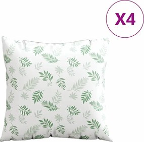 vidaXL Διασκορπισμένα Μαξιλάρια Φύλλο 4 pcs Σχέδιο Φύλλου 60 x 60 cm