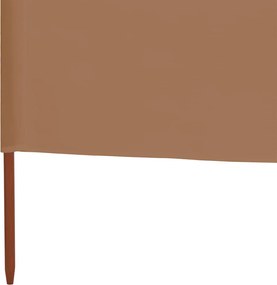 vidaXL Προστατευτικό Αέρα με 6 Πάνελ Taupe 800 x 120 εκ. Υφασμάτινο
