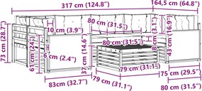 vidaXL Σειρά Καναπέ Εξωτερικού 7 pcs Φυσικό και Κρέμα Πολυεστέρας