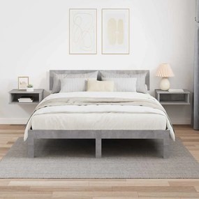 vidaXL Κομοδίνο 2 pcs Σκυρόδεμα Γκρι 40 x 31 x 15 εκ