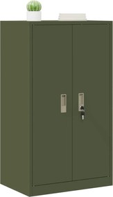 vidaXL Ντουλάπι αποθήκευσης Ελιά Πράσινη 60 x 40 x 105 εκ Ατσάλι