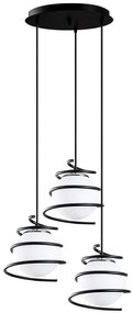 Φωτιστικό Οροφής Elegance 521SHN3405 Φ40x116cm 3xE27 40W Black-White Opviq