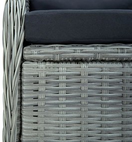 vidaXL Σετ Τραπεζαρίας Κήπου 5 Τεμαχίων Αν. Γκρι από Συνθετικό Ρατάν