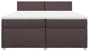 ΚΡΕΒΑΤΙ BOXSPRING ΜΕ ΣΤΡΩΜΑ ΣΚΟΥΡΟ ΚΑΦΕ 200X200 ΕΚ. ΥΦΑΣΜΑΤΙΝΟ 3289083