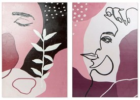 Καμβάς DKD Home Decor Eye Τζίντζερ Καμβάς 80 x 3 x 120 cm