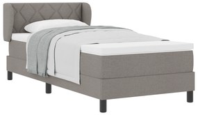 vidaXL Κρεβάτι Box Spring με Στρώμα  σε Ταούπ, 90x200 εκ. Ύφασμα