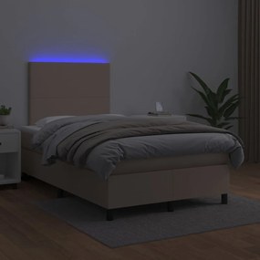 ΚΡΕΒΑΤΙ BOXSPRING ΣΤΡΩΜΑ&amp;LED ΚΑΠΟΥΤΣΙΝΟ 120X200 ΕΚ. ΣΥΝΘ. ΔΕΡΜΑ 3135818