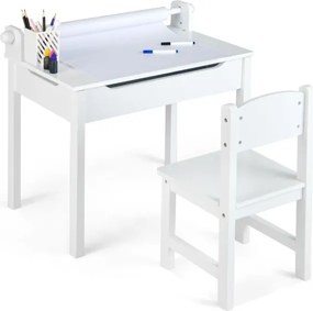 Σετ Παιδικό Τραπέζι  με Καρέκλα COSTWAY  HY10125WH