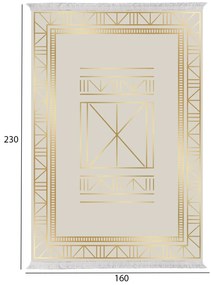 Χαλί σαλονιού C7675.34 Josiane με Κρόσια Μπέζ - Χρυσό 160x230 εκ. 160x230x1 εκ.