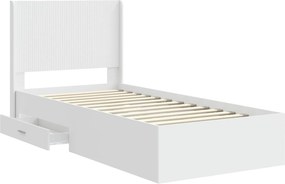 vidaXL Καλάθι με αποθήκη και κεφαλάρι Λευκό 90 x 190 cm