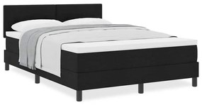 vidaXL Κρεβάτι box spring με στρώμα Μαύρο 140 x 200 cm ύφασμα