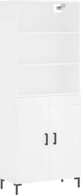 vidaXL Ντουλάπι Λευκό 69,5x34x180 εκ. από Επεξεργασμένο Ξύλο