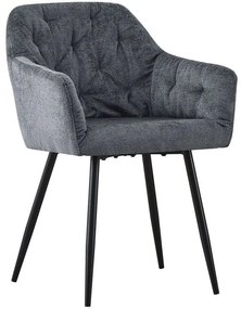 Πολυθρόνα Savvy 03-1033 56x55x85cm Anthracite Μέταλλο,Ύφασμα