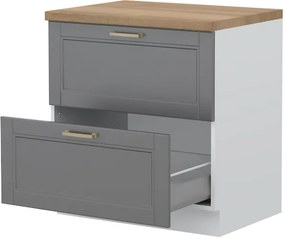 Επιδαπέδιο ντουλάπι Tahoma R-80-2MBOX-Γραφίτης - 80.00Χ60.00Χ88.00cm