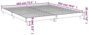 ΠΛΑΙΣΙΟ ΚΡΕΒΑΤΙΟΥ ΜΑΥΡΟ 120X200 ΕΚ. ΑΠΟ ΕΠΕΞΕΡΓΑΣΜΕΝΟ ΞΥΛΟ 832046