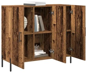 vidaXL Πλαϊνό γραφείο Παλαιό ξύλο 90 x 34 x 80 εκ. Επεξεργασμένο ξύλο