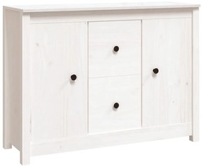 vidaXL Ντουλάπι Λευκό 100 x 35 x 74 εκ. από Μασίφ Ξύλο Πεύκου
