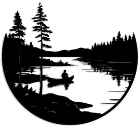 Διακοσμητικό Τοίχου Solo 891TNL3735 54x60cm Black Wallity Μέταλλο