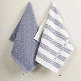 Πετσέτα Κουζίνας Retro B Grey Nima 40x60cm 100% Βαμβάκι