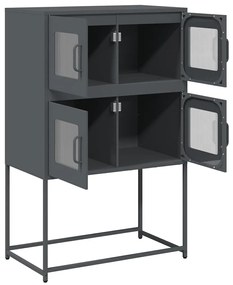 Highboard Ανθρακί 68x39x107 cm Χάλυβας - Ανθρακί
