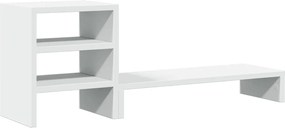 vidaXL Βάση Οθόνης με Organiser Γραφείου Λευκή από Επεξ. Ξύλο