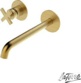 La Torre Elle Cross Gold Brushed 38032 – Εντοιχιζόμενη μπαταρία νιπτήρα